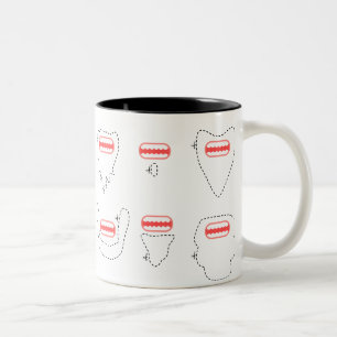 Wie man eine Bart-Tasse wächst Zweifarbige Tasse