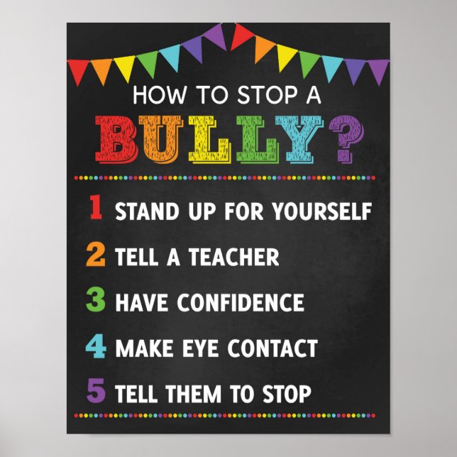 Wie man eine Bully School Anti-Bully-Kampagne stop Poster (Vorne)
