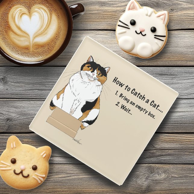 Wie man eine Katze fängt Glasuntersetzer (Von Creator hochgeladen)