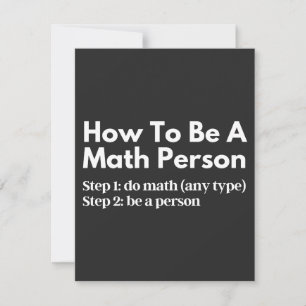 Wie man eine mathematische Person ist