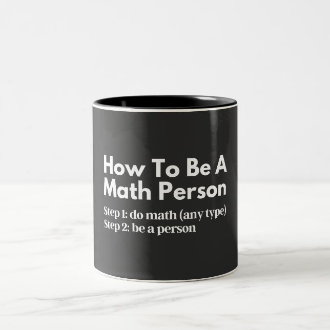 Wie man eine mathematische Person ist Zweifarbige Tasse (Mittel)
