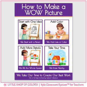 Wie man eine WOW-Bild-Ankerkarte für Kinder erstel Poster