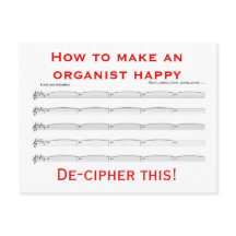 Wie man einen Organisten glücklich mit einer Postk