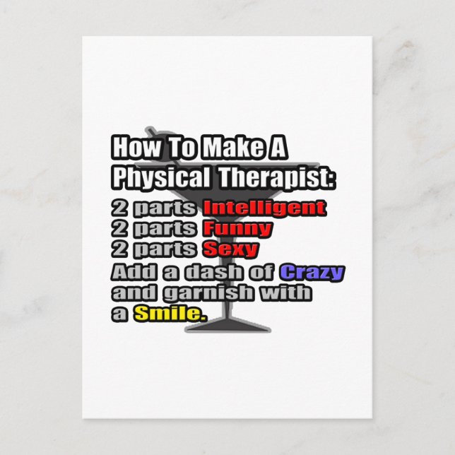 Wie man einen Physiotherapeuten macht Postkarte (Vorderseite)