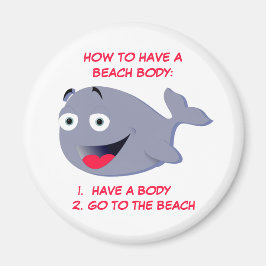 Wie man einen Strandkorpus hat, lustiger Sommer Magnet