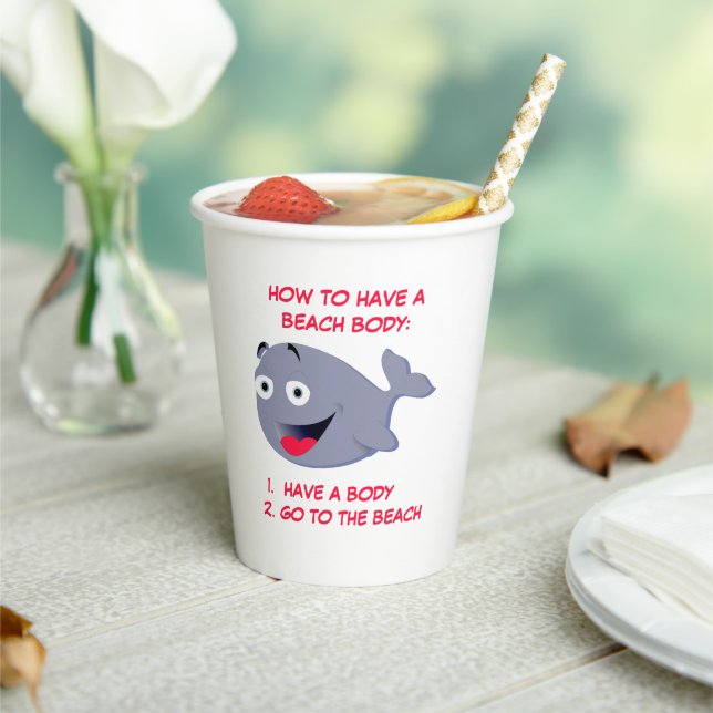 Wie man einen Strandkorpus hat, lustiger Sommer Pappbecher (In Situ)