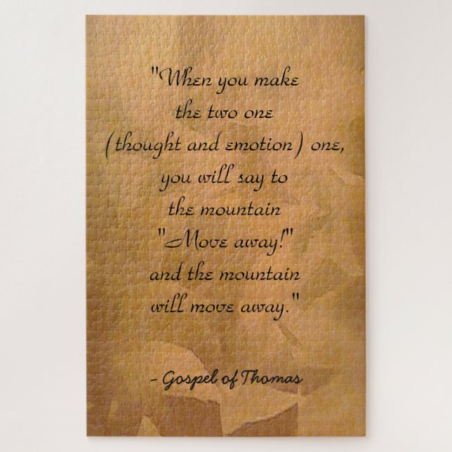 Wie man Evangelium von Thomas betet Puzzle (Vertikal)