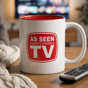 Wie man Fernsehen sieht Zweifarbige Tasse