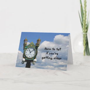 Wie man feststellen kann, ob man älter wird, Spaß Karte