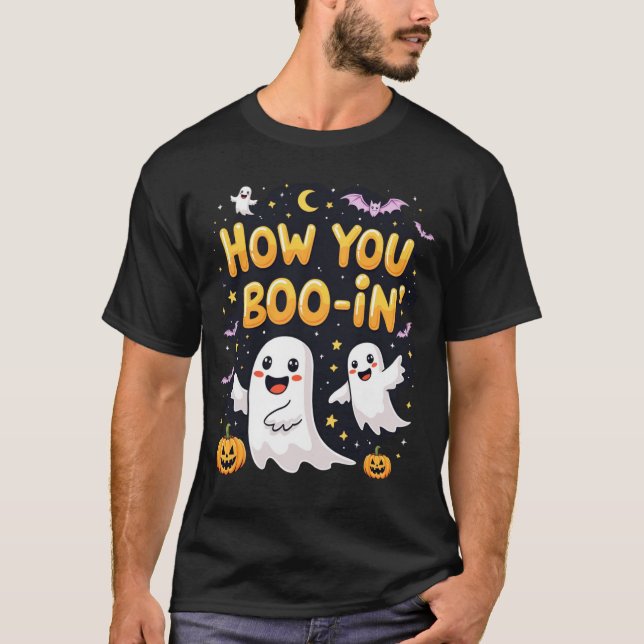 Wie man Halloween-Familienmatte bootet T-Shirt (Vorderseite)