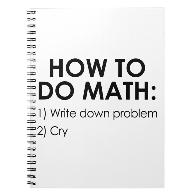 Wie man Mathe tut Notizblock (Vorderseite)