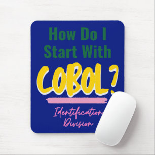 Wie man mit Cobol-Programmiercodes-T-Shirt beginnt Mousepad