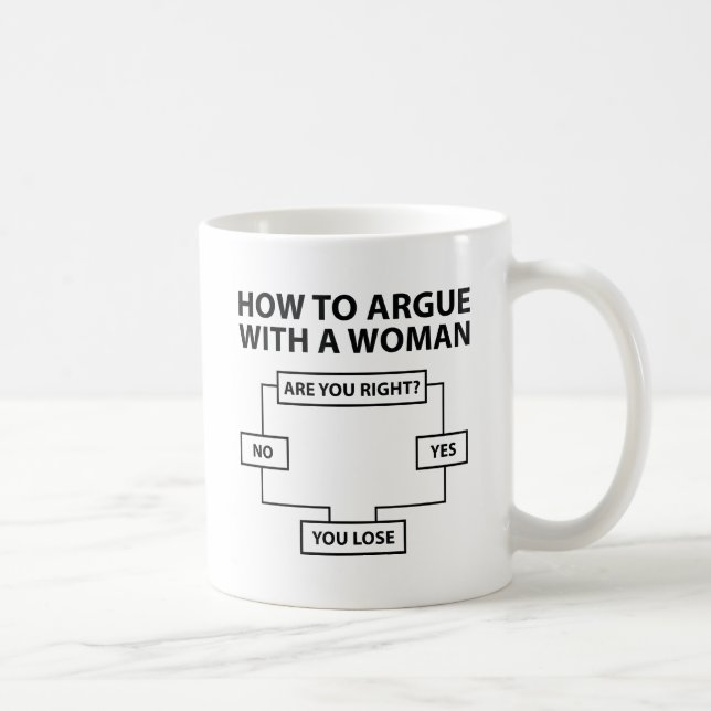 Wie man mit einer Frau argumentiert Kaffeetasse (Rechts)