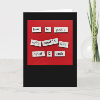 Wie man Poesie macht Karte