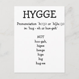 Wie man SAY HYGGE Funny Custom Pronounce Postkarte