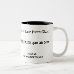 Wie man spricht Puerto Rico Zweifarbige Tasse