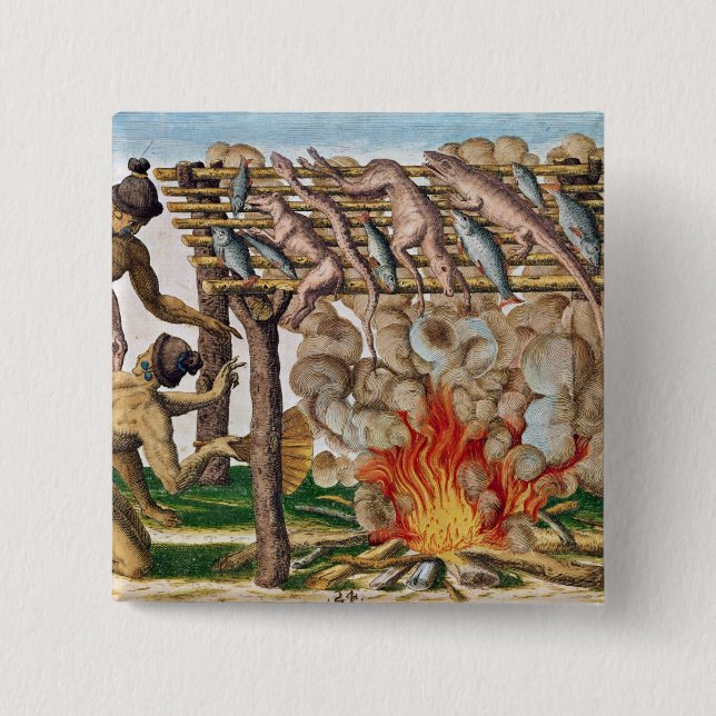 Wie man Tiere, von 'kurzem Narratio grillt Button (Vorderseite)