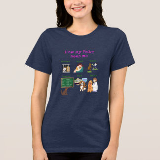 Wie mein Baby mich sieht Tri-Blend Shirt