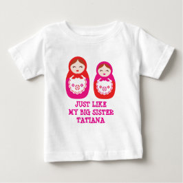 Wie meine große Schwester verschachtelte Puppen in Baby T-shirt