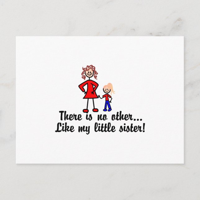 Wie meine kleine Schwester Postkarte (Vorderseite)