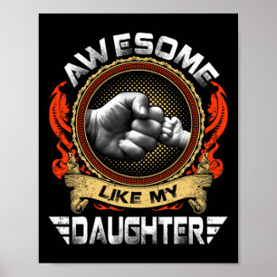 Wie meine Tochter Männer Vatervater Day Vater spen Poster