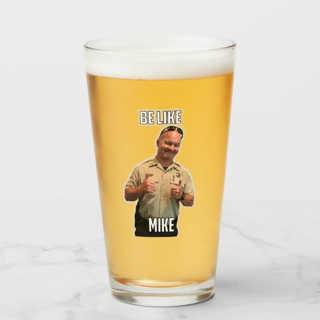 Wie Mike Pint Glass Glas (Vorne (Gefüllt))