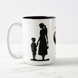 Wie Mutter Wie Sohn Silhouette 15 oz Tasse