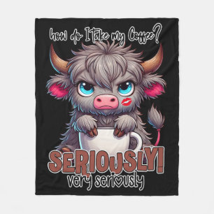 Wie nehme ich meinen Kaffee? Ernst Sehr Ernst  Fleecedecke