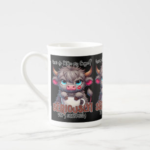 Wie nehme ich meinen Kaffee? Ernsthaft sehr ernsth Prozellantasse