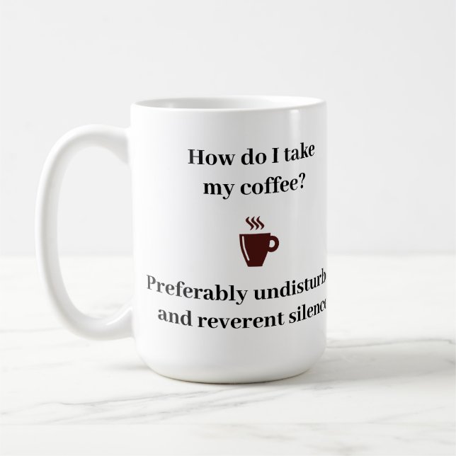 Wie nehme ich meinen Kaffee? Kaffeetasse (Links)