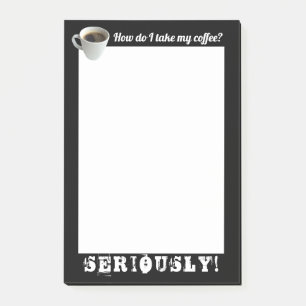 Wie nehme ich meinen Kaffee? Post-It-Notizen Post-it Klebezettel