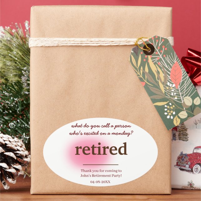 Wie nennt man eine Person, die aufgeregt in den Ru Ovaler Aufkleber (Feiertag)