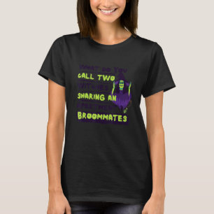 Wie nennt man zwei Hexen, die lustige Herbst-Witze T-Shirt