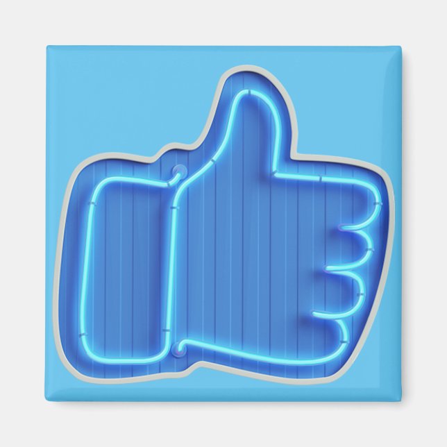 Wie Neon Hand Design anpassen Magnet (Vorne)