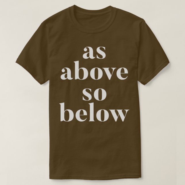 Wie oben1 T-Shirt (Design vorne)