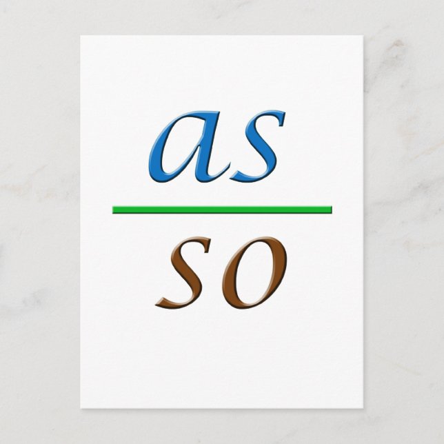 wie oben postkarte (Vorderseite)