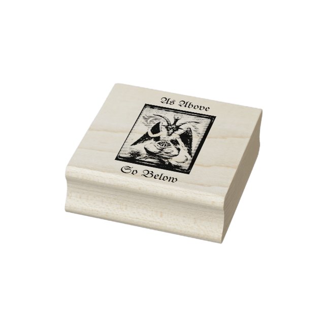 Wie oben, so unten (Baphomet) Gummistempel (Stempel)