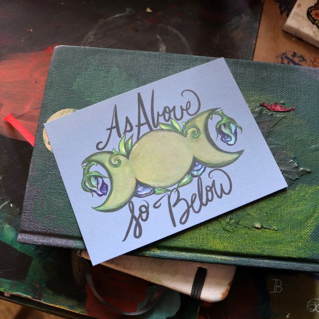 Wie oben so unten pagan triple Moon Art Postkarte (Von Creator hochgeladen)