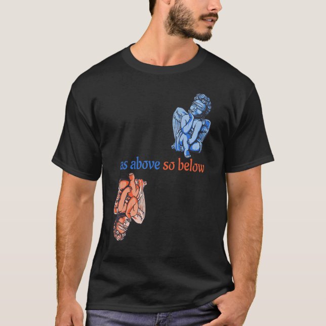 Wie oben so unter Engel Magische Alchimie okkultis T-Shirt (Vorderseite)