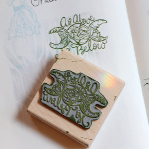 Wie oben so unter Triple Moon Gummistempel