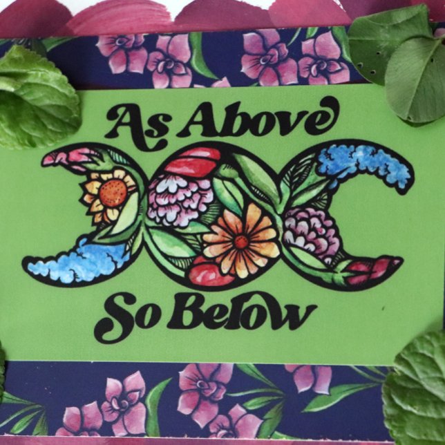 Wie oben so unter Triple Moon Symbol Rechteckiger Aufkleber (Von Creator hochgeladen)