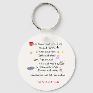 Wie Peanut Butter und Jelly Schlüsselanhänger