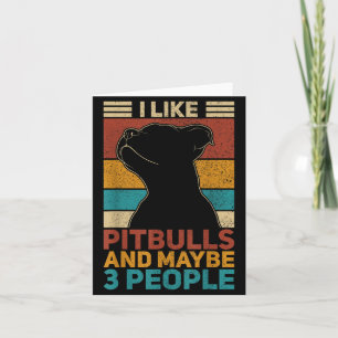 Wie Pitbulls Und Vielleicht 3 Leute Hunde-Liebhabe Karte