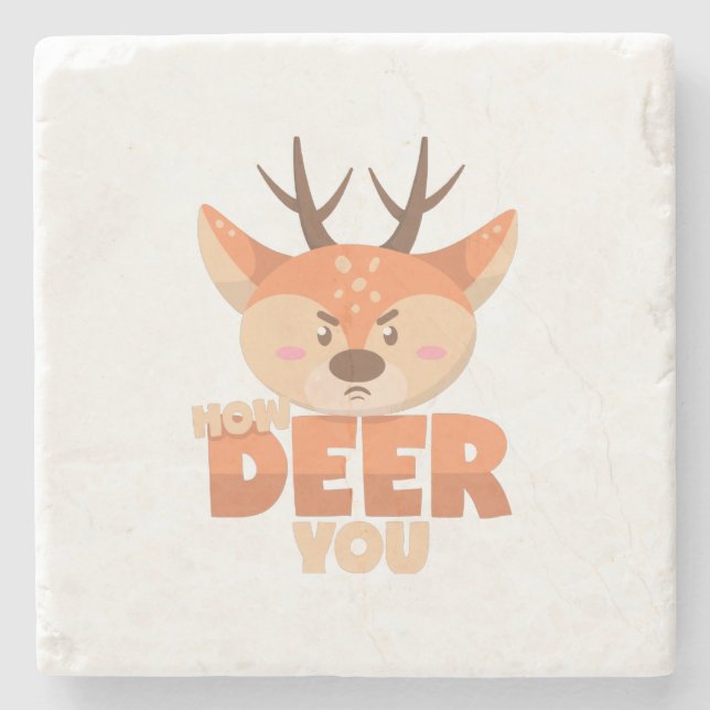 Wie Rehe Sie  Steinuntersetzer (Vorderseite)