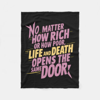 Wie reich oder arm ... Aufkleber Fleecedecke