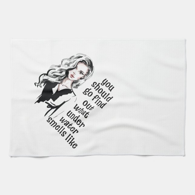 Wie riecht Unterwasser? Geschirrtuch (Horizontal)