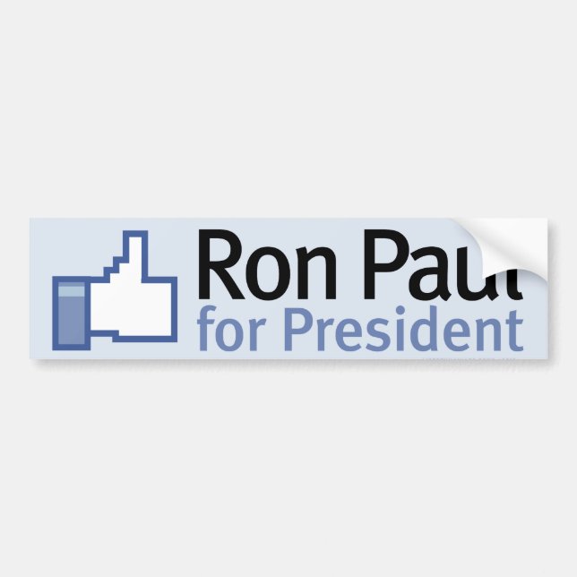 Wie Ron Paul Autoaufkleber (Vorne)