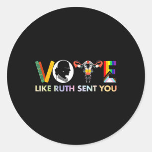 Wie Ruth Ihnen Shirt Uterus Feminist Lgbt geschick Runder Aufkleber