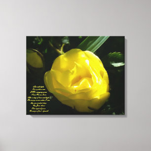 Wie sanftes Licht auf der Gelben Rose Leinwanddruck