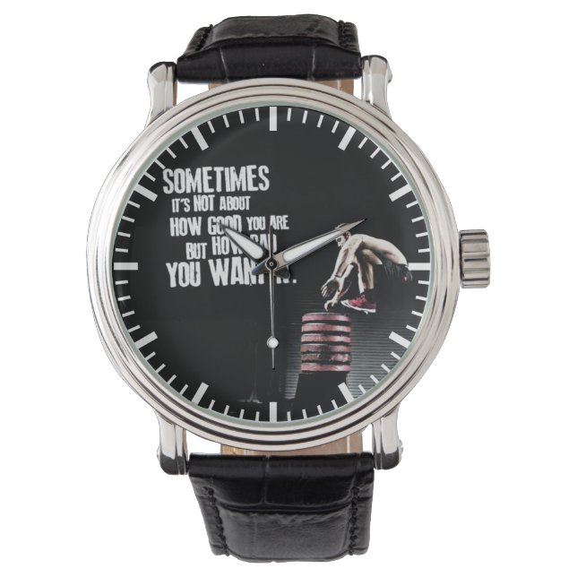 Wie schlecht Sie es Gewollt haben - CrossFit Motiv Armbanduhr (Vorderseite)